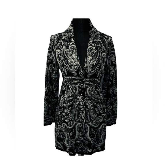 Style Co Paisley Cardigan Light Coat Long size X-Large 100% cotton - Picture 1 of 11